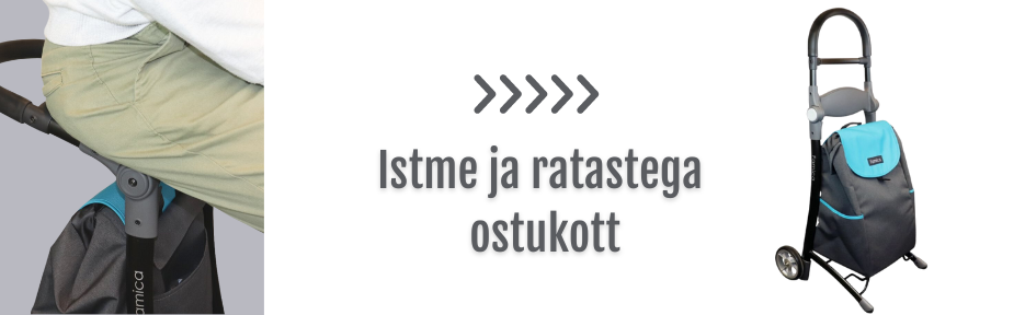 Istme ja ratastega ostukott muudab poeskäigud lihtsamaks!